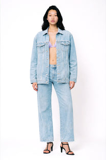 Trucker Jacket (External Swing Detail) - Blue Denim