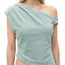 Asymmetrical Top - Towel - Green