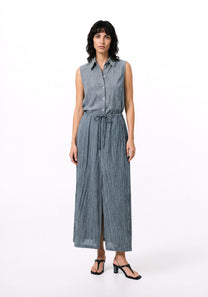 Jupe longue – Viscose texturée grise