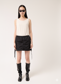 Nylon Mini Skirt
