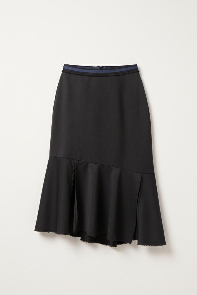Asymmetrical Wool Skirt