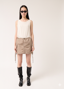 Nylon Mini Skirt