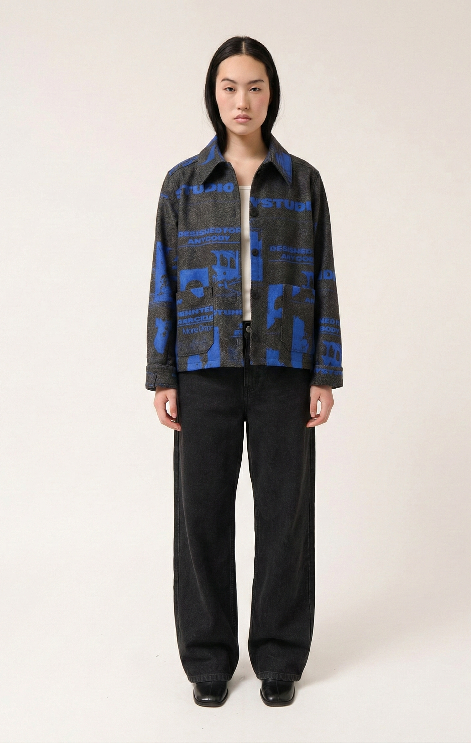 Wool Screenprinted Jacket