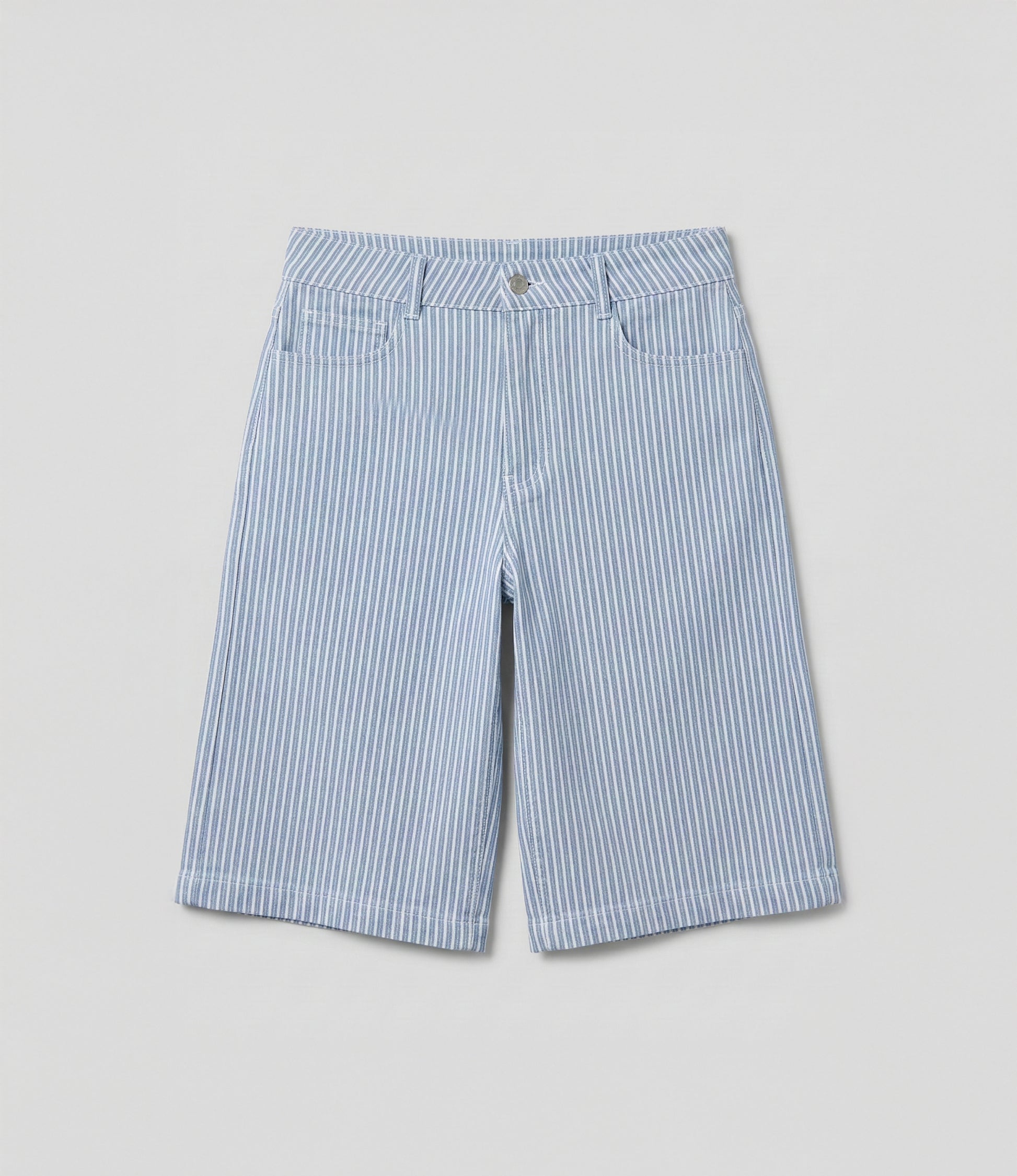 Long Shorts – Striped Denim
