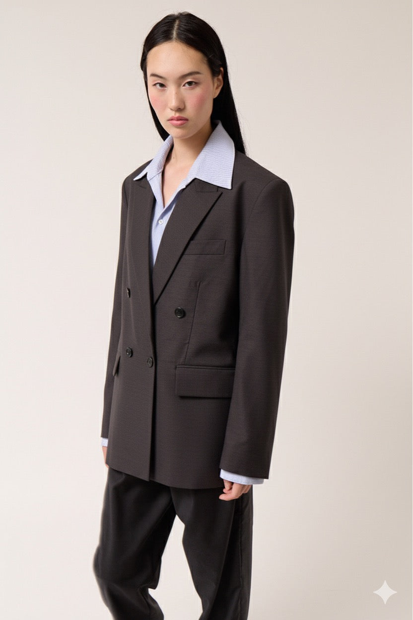 Virgin Wool Oversized Blazer