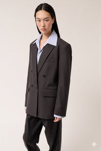 Virgin Wool Oversized Blazer