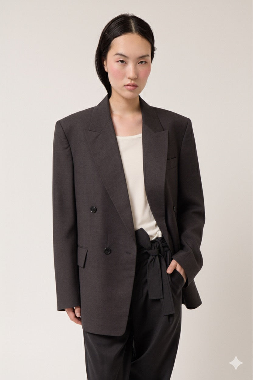 Virgin Wool Oversized Blazer
