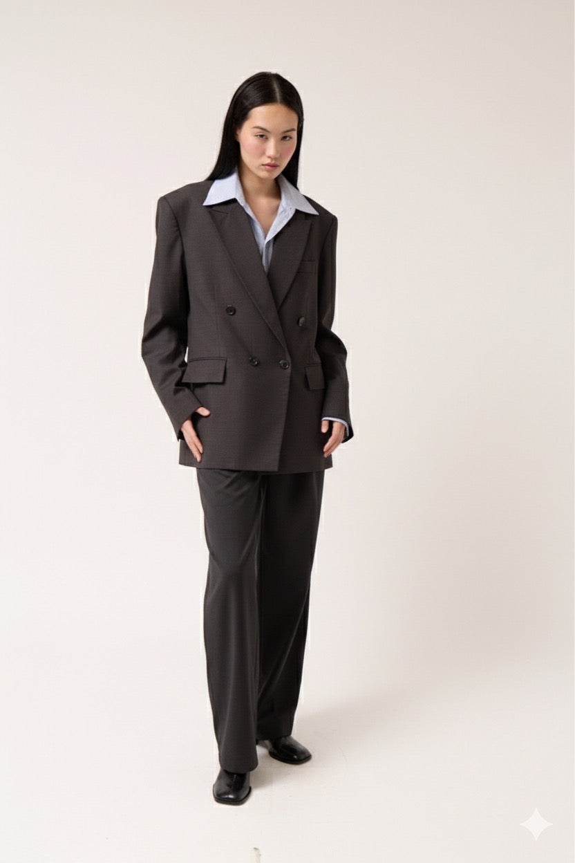 Virgin Wool Oversized Blazer