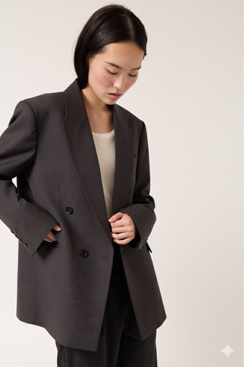 Virgin Wool Oversized Blazer
