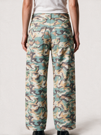 Camouflage pants, back view