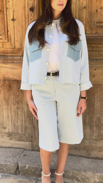 Short long – Jean rayé