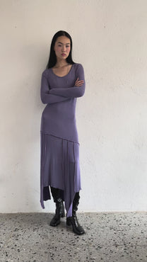 Asymmetric Knit Dress